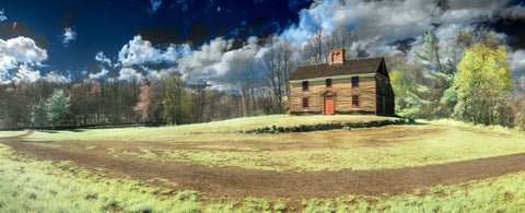 Color infrared panorama of Captain William Smith House, Concord, MA