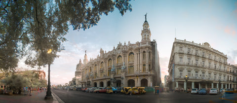 Color infrared panorama of Gran Teatro de La Habana