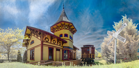 Color infrared panorama of Chatham Depot