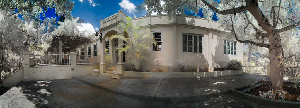 Color infrared panoramic photo of the Finca Vigía, San Francisco de Paula, Havana, Cuba