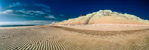 Color infrared panorama of First Encounter Beach, Eastham