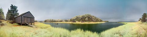 Color infrared panorama of Salt Pond, Eastham