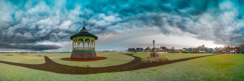 Color infrared panorama of Gazebo at Ocean Park, Oak Bluffs, Martha’s Vineyard