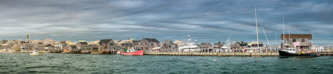 Color infrared panorama of Nantucket Town Pier