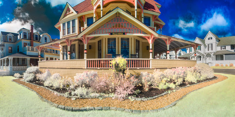 Color infrared panorama of Villa Rosa, Oak Bluffs,  Martha’s Vineyard
